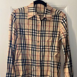 Classic Burberry Archive Check Button Down (Size XS)